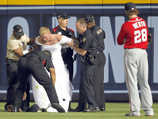 Man In Wedding Dress Interrupts A Baseball Game We Interrupt